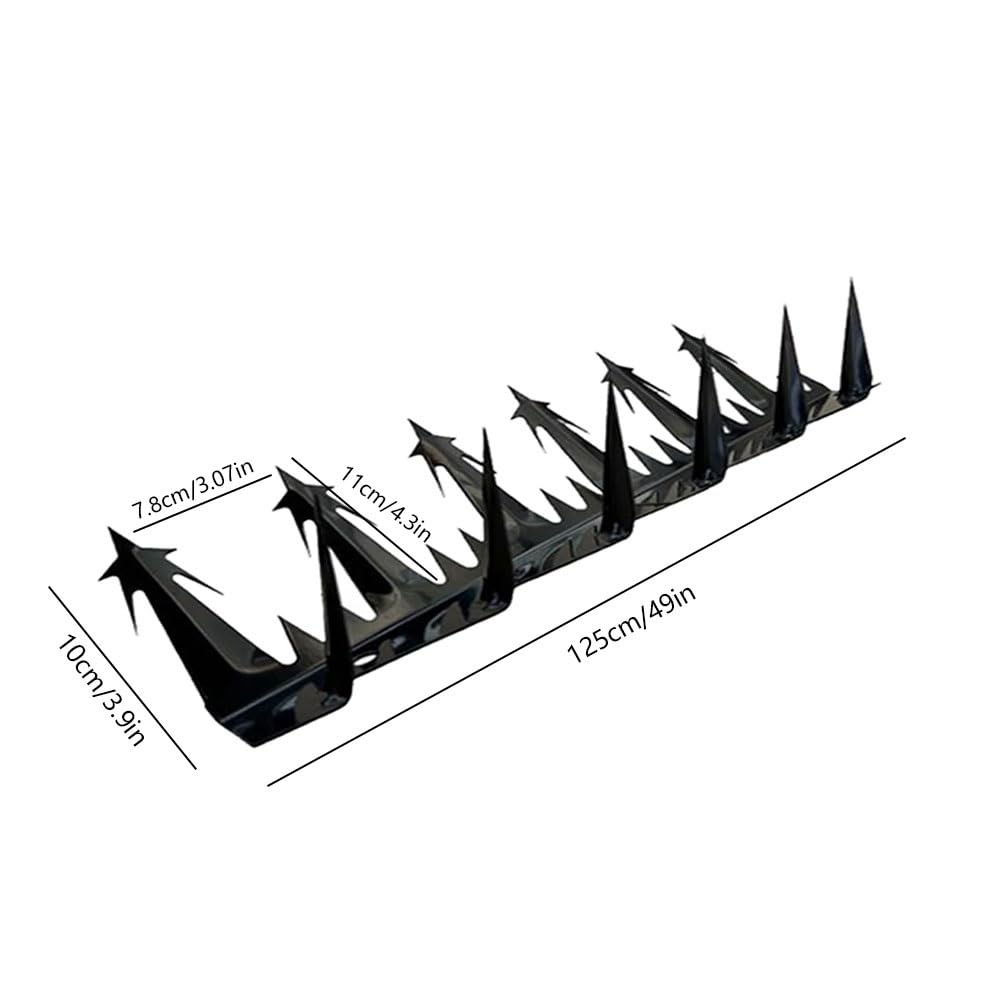 Punte per Recinzioni in Acciaio Inossidabile, Punte da Muro Antintrusione, Punte di Sicurezza Animali E Uccelli per Recinzioni da Giardino(125x10cm/8 Stick)