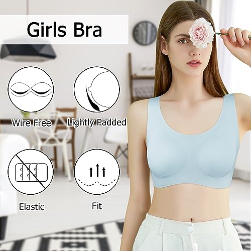 Big Girls Bras Teen Sports Training Bra 12-14 14-16 16-18 Kids Wide Straps Removable Padded Seamless2