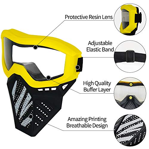 Surper 4 Pack Tactical Mask Compatible with Nerf Rival, Apollo, Zeus, Khaos, Atlas, Artemis Blasters Rival Mask - Thumbnail 4