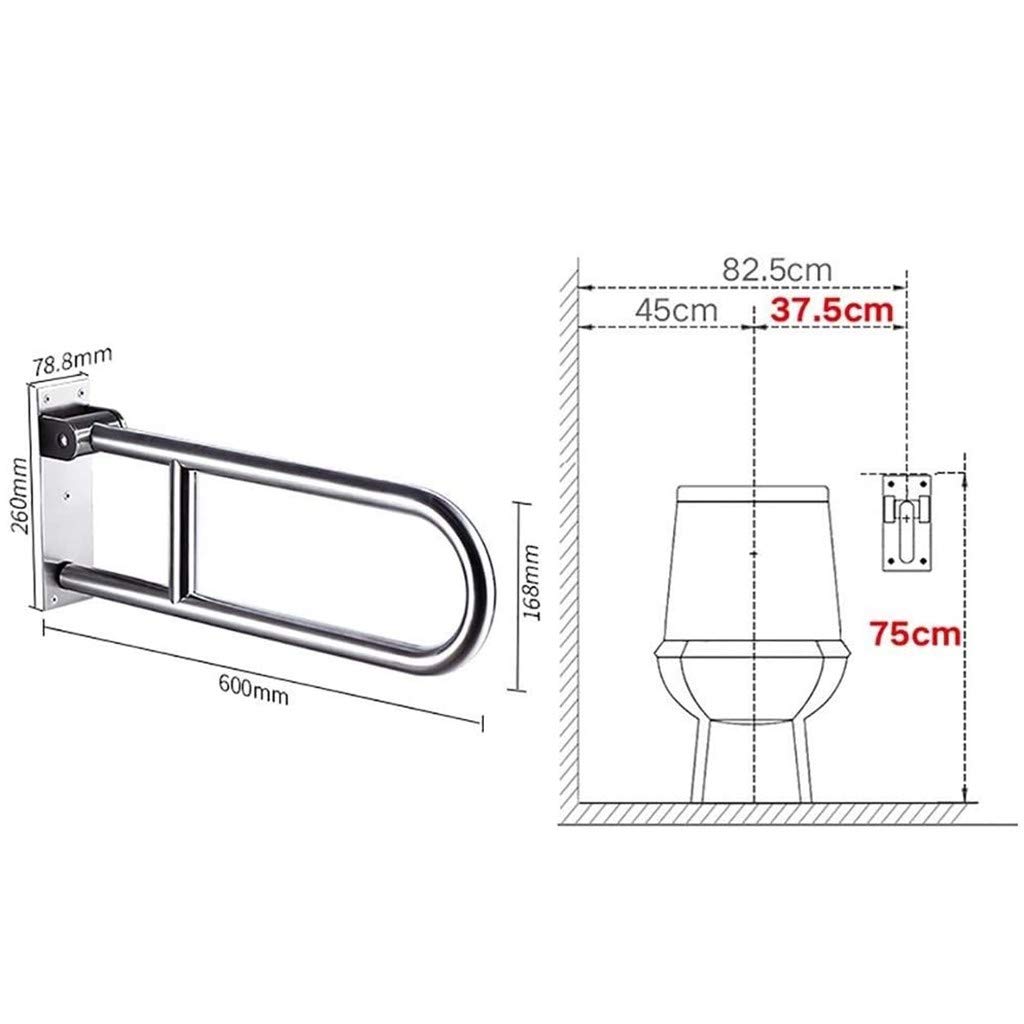 Maniglione di Sicurezza da Muro Maniglione di Sicurezza Ribaltabile da Muro Manopole di Sicurezza per Anziani In Acciaio Inox, Antiscivolo per Vasca da Bagno, Vasca da Bagno