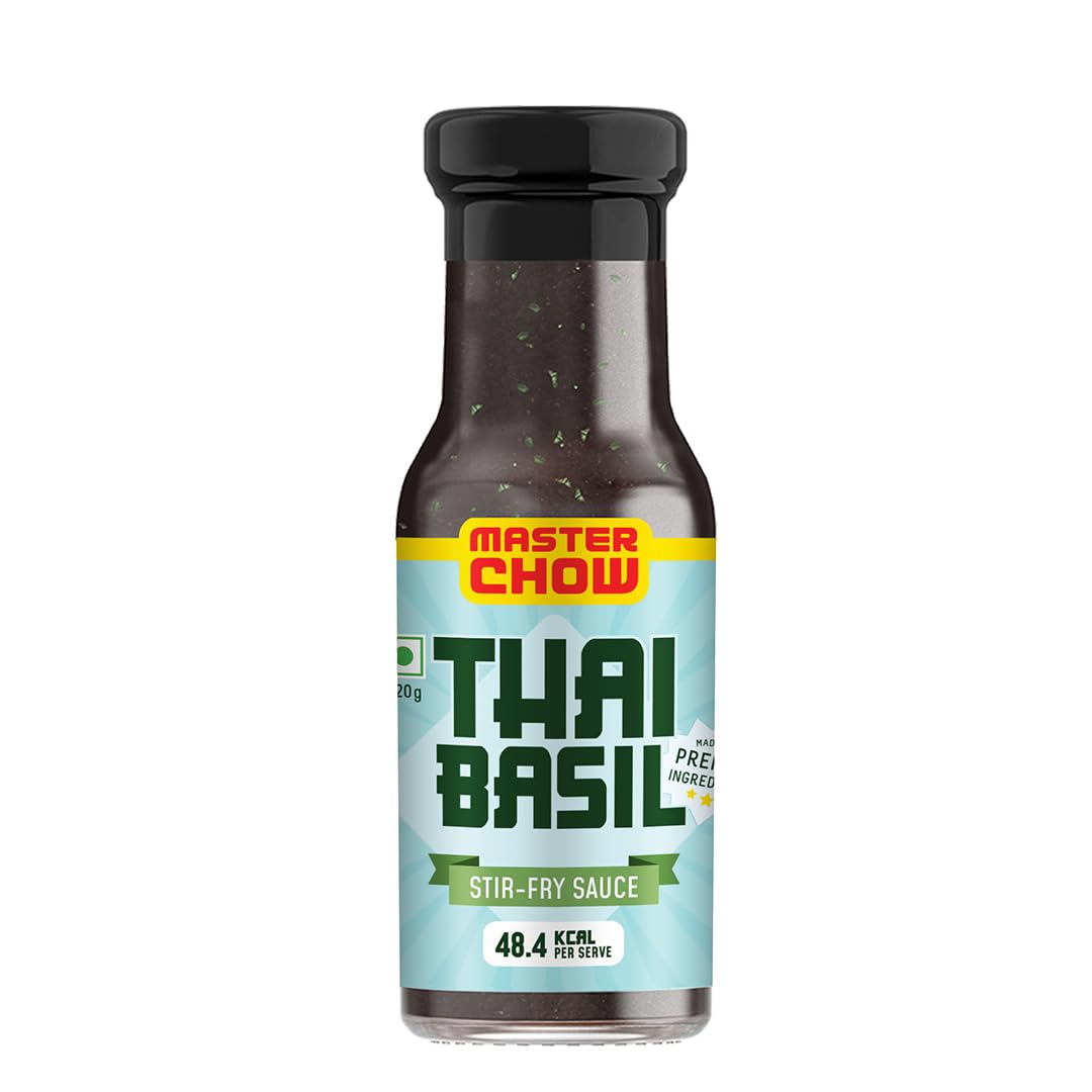 Holy Basil Stir Fry Cooking Sauce - 220 GMS | Non Spicy | Healthy Less Than 40 Calories | Serves 4-5 Meals | Kinky Korean Sauce