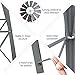 HAHASOLE 8ft Garden Windmill, Heavy Duty Durable Metal Weather Vane for Backyard, Ornamental Windmill for Yard Weather Resistant (Gray, 8FT)