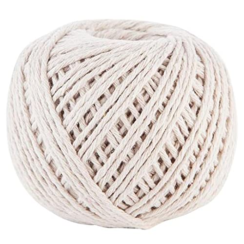 A1SONIC® Pure Natural Cooking Twine 1/2 Cone 100% Cotton Cooking Twine, Ivory, 90 Meter 100% biodegradable