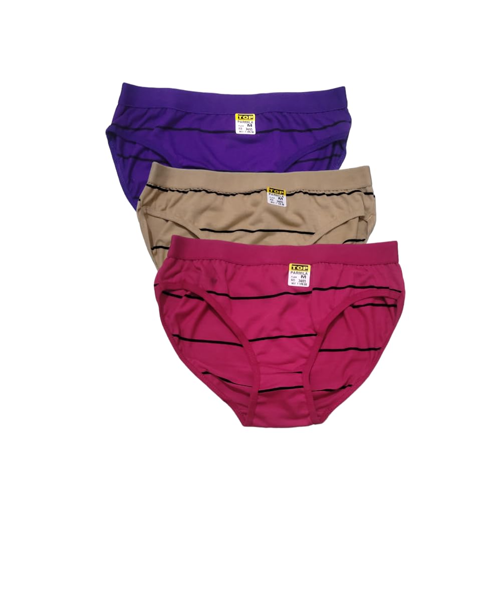 bonum Women's Underwear Cotton, Low Rise Bikini, Cheeky Panties, Sexy Hipster (Pack of 3Pcs)-picture-52