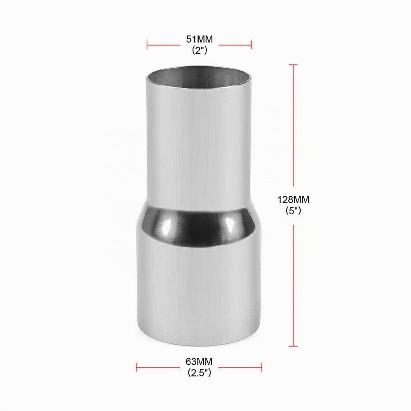 Adattatore per tubo di scarico, connettore per tubo di scarico in acciaio inossidabile Adattatore per tubo di scarico universale per parte modificata per auto(51-63MM)
