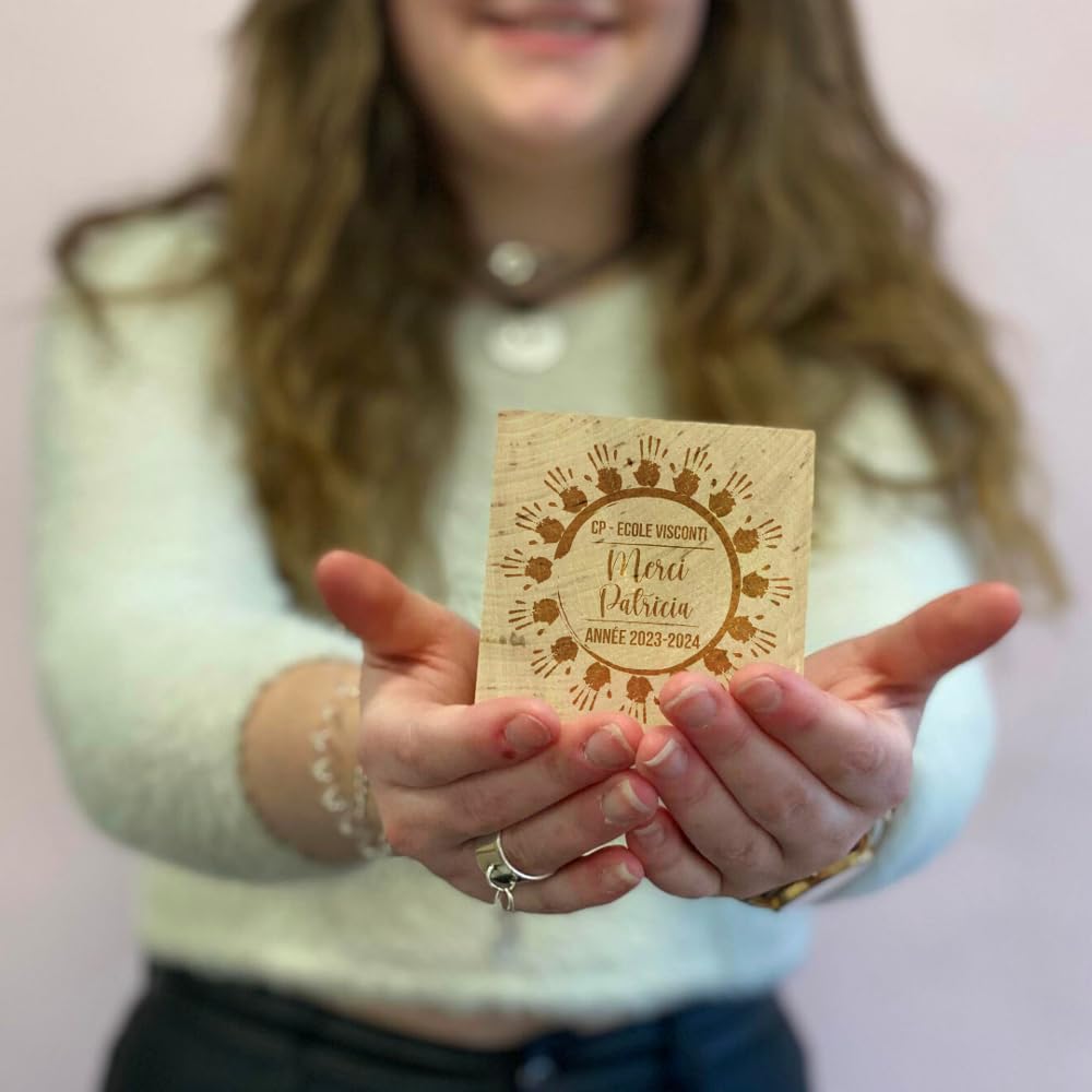 EcoCube Petites Mains remercier maître maîtresse fin d'année Cadeau éco-responsable Tournesol