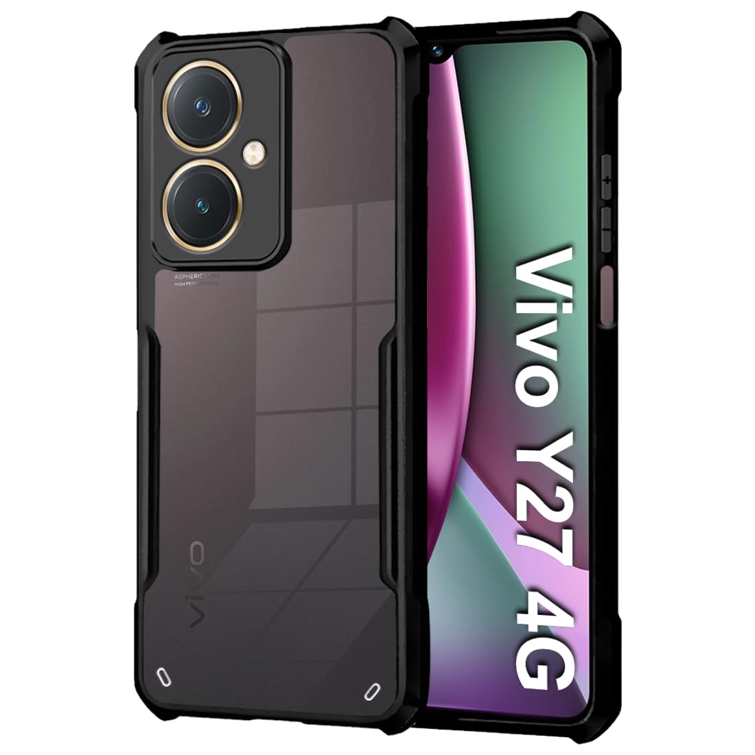 Fashionury Shockproof Back Case Cover for Vivo Y27 / Vivo Y27 2023 | Ultra Clear Soft Silicone | Raised Bumps for Camera & Screen Protection Back Cover Case for Vivo Y27 / Vivo Y27 2023 (B0CFDWHPFS) Amazon Price History, Amazon Price Tracker