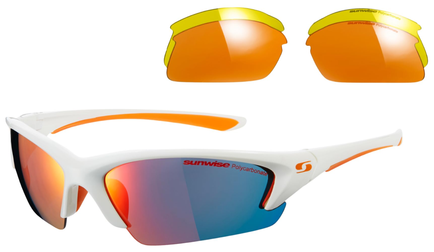 Sunwise Equinox RM Sports Sunglasses for Men, Suitable for Sporting Activities & Leasure Purposes - Water & Impact Resistant Men's Sunglasses with Wrap Around Lense - One Size - White