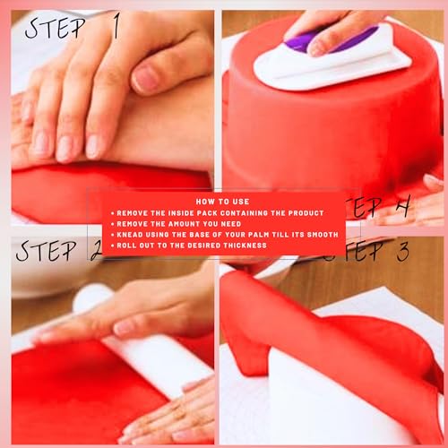 Image of Confect Sugar Paste | Edible Sugar Paste | Fondant for Cake Decoration | Chef's Choice for Cake Decorating (250g (Pack of 1), Superman Red)