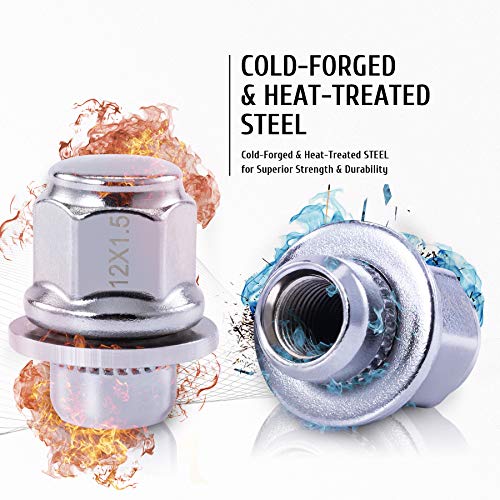 Omt M12X1.5 Lug Nuts, 12X1.5Mm Wheel Lug Nuts Compatible With Toyota Avalon Camry Highlander Prius Sienna, Lexus Is300 Lfa Ct200H Hs250H Gs450H And More, Mag Lug Nut With Washer, Set Of 20 #TOP3