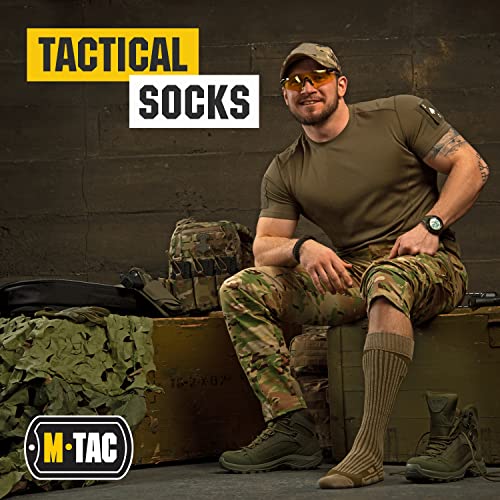 M-Tac Crew Knee High Tactical Socks 2 Pack - Military Lightweight Coolmax Moisture Wicking Army Combat Socks2