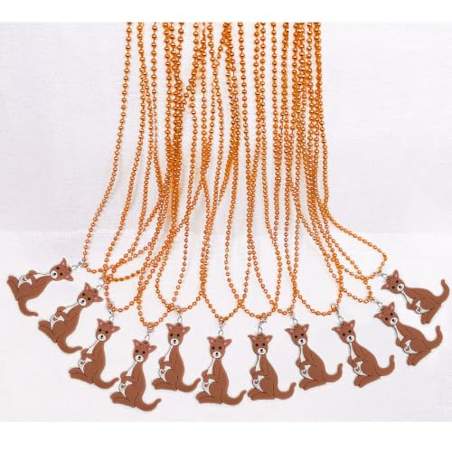 Image of 24 Pack Kangaroo Necklace Party Favors for Woodland Animal Themed Baby Shower, Birthday Party Goodie Bag Fillers, School Carnival Rewards, Photography Props, Home Decorations, Classroom Prize