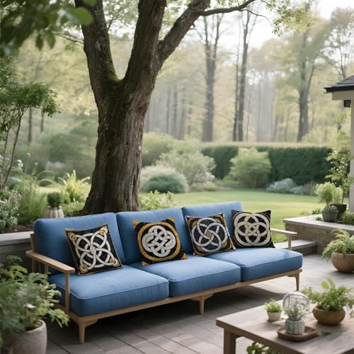 Housse de coussin 50x50cm noir imperméable pour protéger votre canapé