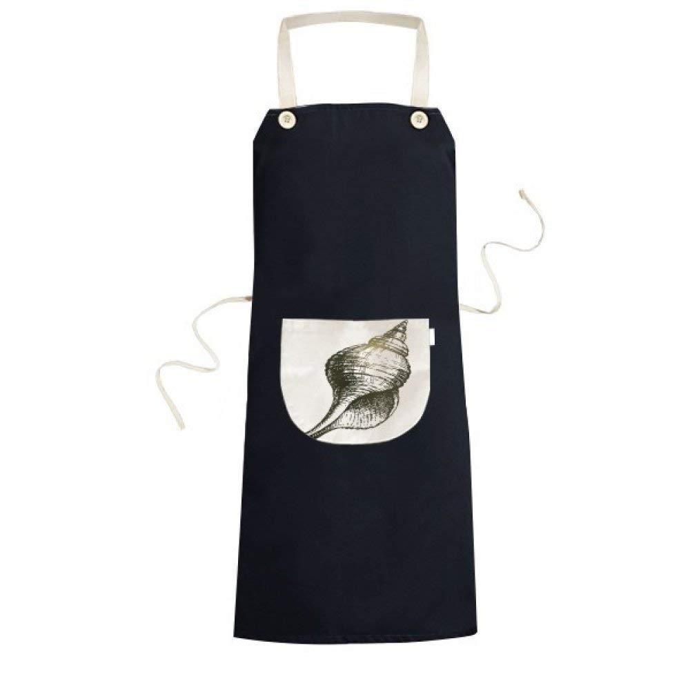 Tablier chef cadeau noir illustré escargot pour passionné de cuisine