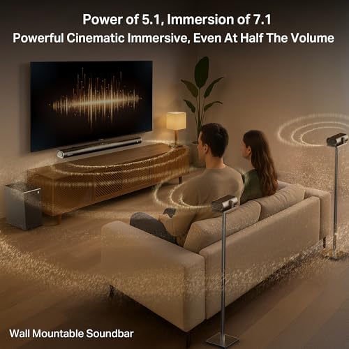 Image of Boat Aavante Prime 5.1 5000DA, Dolby Atmos, 500W, 5.1CH w /Wired Subwoofer & Wired Satellites, Multi Compatibility, Bluetooth Sound bar, Home Theatre Soundbar Speaker (Premium Black)