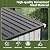 Polar Aurora 10X14 FT Metal Outdoor Storage Shed with Window, Heavy-Duty Galvanized Steel Garden Shed with Lockable Doors and 4 Vents, Large Weatherproof Tool Shed for Backyard Patio Outside, Black