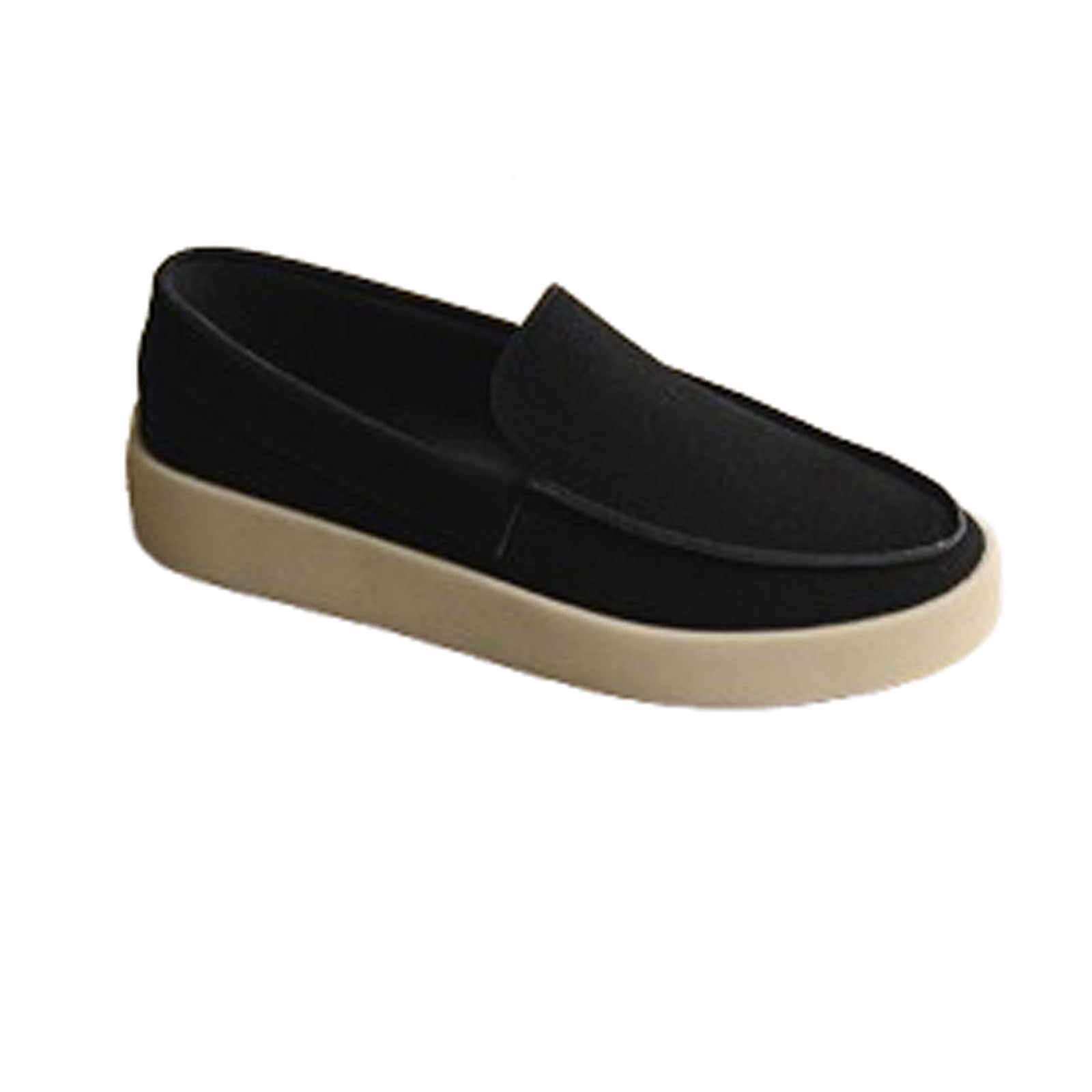 Blissbuilt Men's Suede Loafers Slip-On Shoes,Comfortable Smart/Casual Flat Slip-on Shoe,Cushioned School Breathable Summer Shoes For Daily Commute,Office EU39-44
