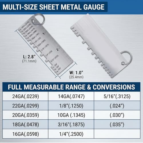 Calibrador de Grosor para Metal y Alambre Multifuncción miniatura 4