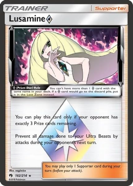 カードダスその他 Luzamine Amazon.com: Pokemon - Lusamine 182/214 - Lost Thunder