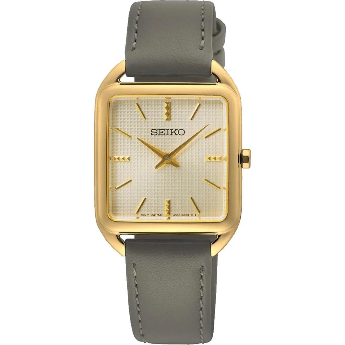 Seiko Women's Analog Quartz Watch with Leather Strap SWR090P1
