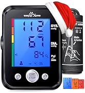 Blood Pressure Monitor for Home Use: No Bluetooth, Data Sync via Smart Scan to Free MyHeartPal Ap...