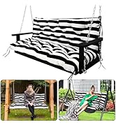 KGOSAUO Porch Swing Cushions Waterproof Outdoor Swing Cushion 2-3 Seater Thicken 5" Patio Swing C...