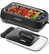 Smokeless Indoor Grill, CUSIMAX Electric Grill with Non-stick Removable Grill/Griddle Plate, 1500...