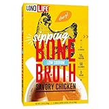 LonoLife Low Sodium Chicken Bone Broth Powder Mix | 10g Protein | Collagen-Rich, Keto & Paleo Friendly | Natural Ingredients | 4 Portable Stick Pack Servings