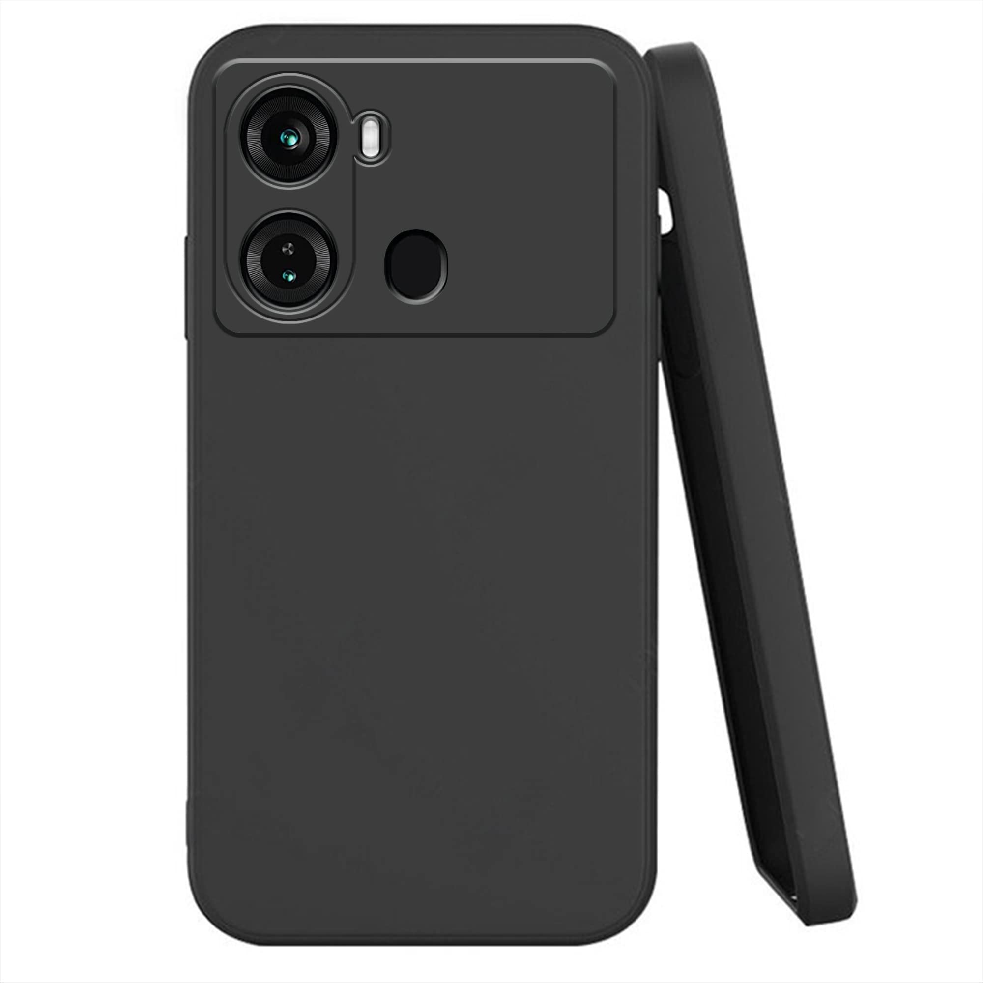 Knotyy Ultra Soft Rubberised Back Cover for itel P40 | Inner Velvet Fabric Lining | Matte Silicone Flexible |Raised Bumps for Camera & Screen Protection Back Case Cover - Black (B0C23942MX) Amazon Price History, Amazon Price Tracker