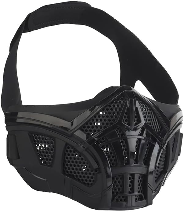 Tactical Half Face Halloween Cosplay Skull Mask Airsoft Shooting Sports Face Protection Gear