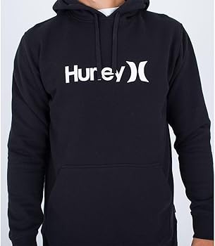 Hurley One & Only Sweat à capuche en polaire unie, Noir, TT-Grand