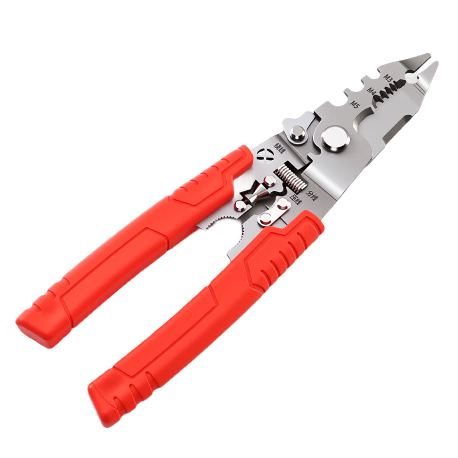 Netbiio Oh! Wire Stripper Multifunction Tool For Cutting Cable Screws Comfort Grip Crimper Cutter Pliers Wire Cutting Cable Stripper