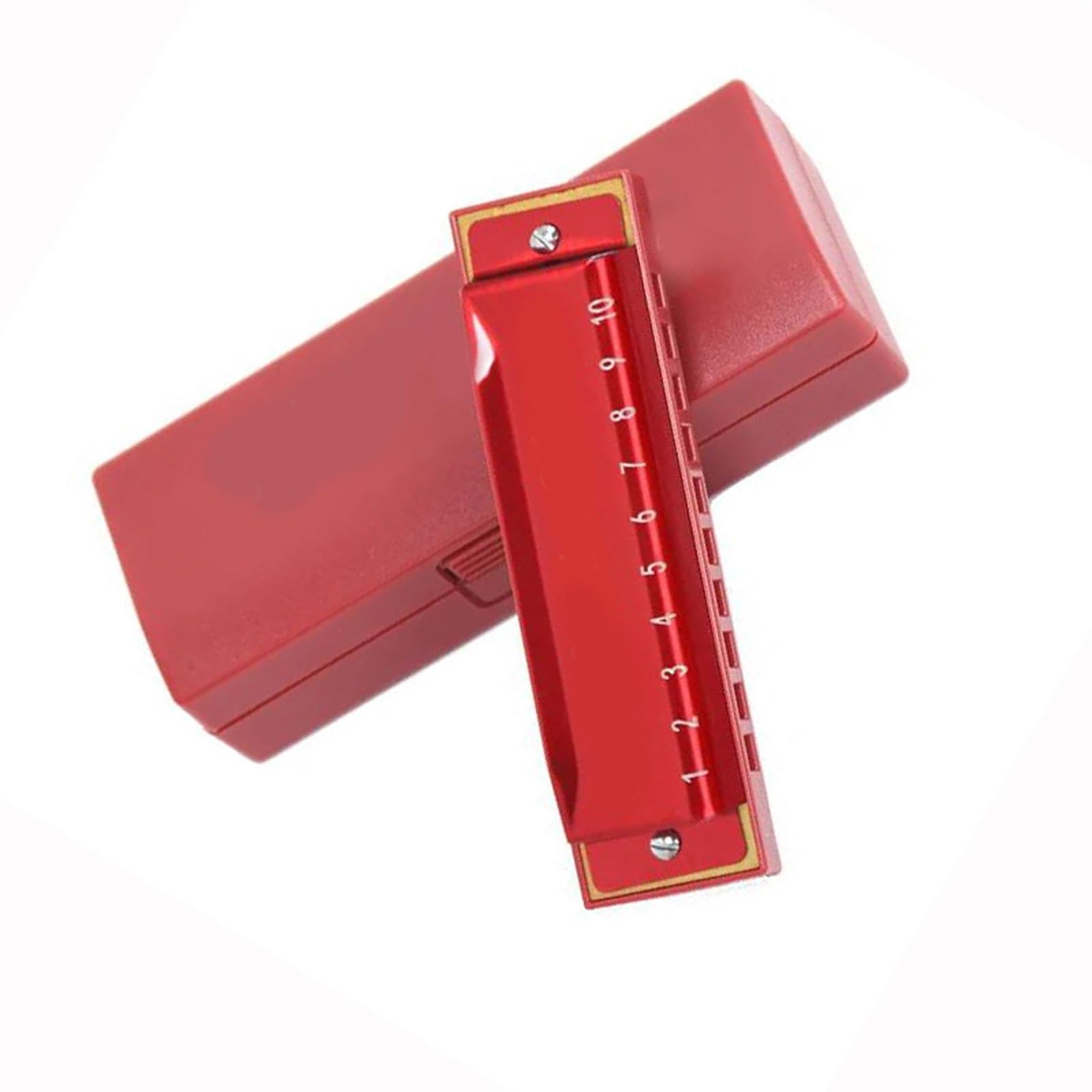armonica a bocca Armonica C Tone Key 10 fori Indizi Accordatura Organetto a bocca Gaita Musical (Color : 01)