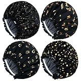 Taille et ajustement : avec une taille de 27 cm, ces bonnets de bain en satin pour femmes ou hommes noirs sont assez grands pour accueillir différents volumes de cheveux, y compris les cheveux longs et bouclés, les tresses et les dreads. Ils sont livrés avec des bandes élastiques réglables pour un ajustement parfait.