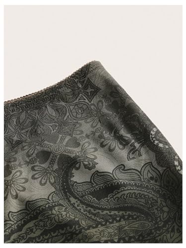 Women's Floral Print Lettuce Trim Fishtail Hem Midi Skirt4