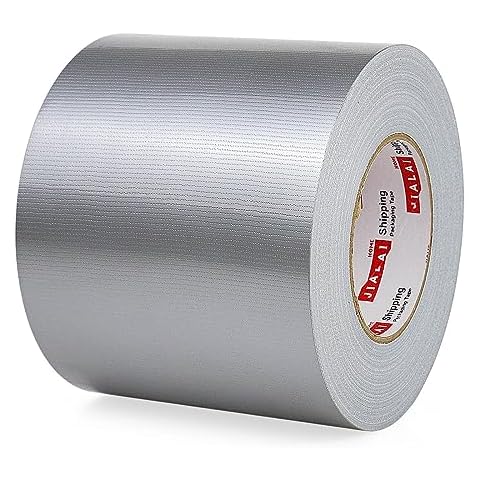 JIALAI HOME Wide Roll Silver Duct Tape, Industrial Grade 5 inches x 55 Yards (164 ft), 9 Mil Heavy-Duty, Waterproof, Strong, Flexible, No Residue, for Crafts & Home Improvement Cover