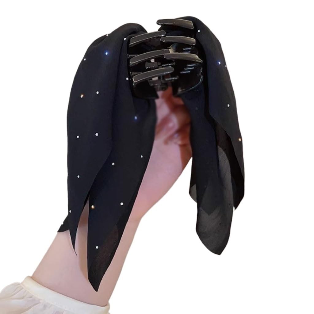 VIDI Colorful Hair Cliphalf Tied On The Back Of The With A Bow Tie For A High-end Feel