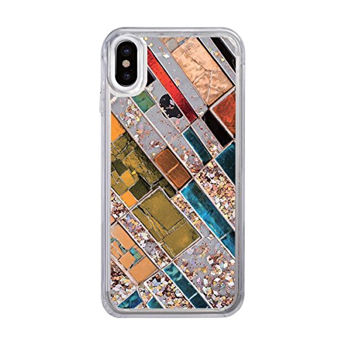icover iPhone XS/X �P�[�X Sparkle case Stone Art(�A�C�J�o�[ �X�p�[�N���P�[�X �X�g�[���A�[�g)�L���L�� ���� ����� �O���b�^�[ ���� �A�C�t�H�� �J�o�[ 5.8�C���`�y���{���K�㗝�X�i�z iC10346i8