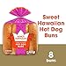King's Hawaiian Original Hawaiian Sweet Hot Dog Buns, Hot Dog Rolls, 8 Pack (Frozen)