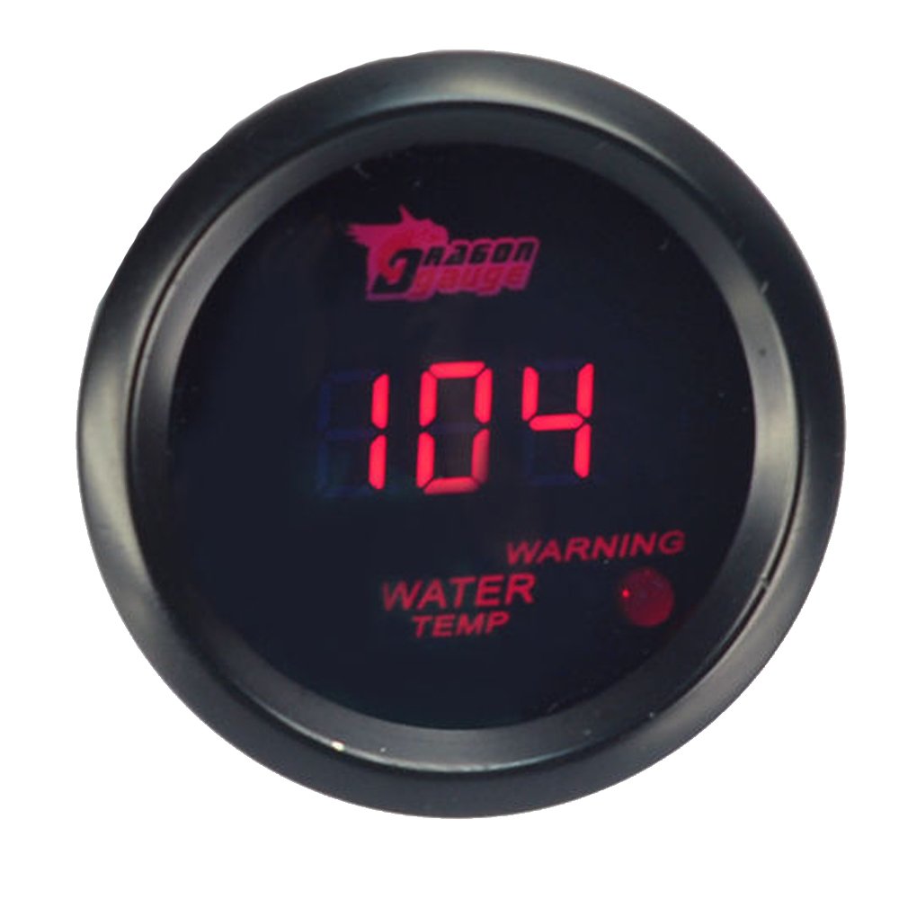 12V Auto 52mm Universale Digitale led rosso display leggero indicatore della temperatura dell'acqua fahrenheit Calibro