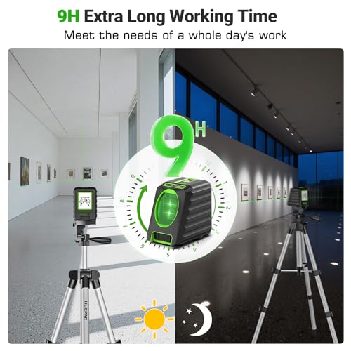 Laser Level with 40in Tripod, Huepar 150°/150Ft Self Leveling Lazer Leveler Tool with Pulse Mode (197Ft), Switchable Green Cross Line for Picture Hanging, Tile, DIY/Construction Project by Huepar - Image 7