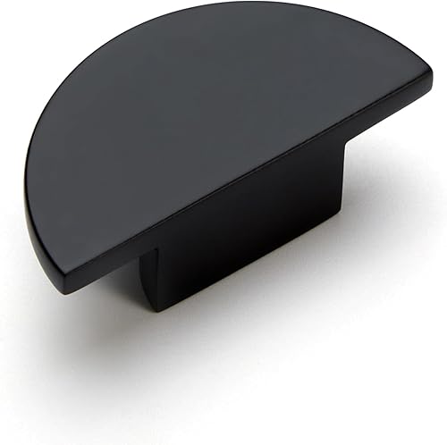 Miniatura 10 de Paquete de 2 tiradores de cajón de latón macizo, pomos y manijas de gabinete de cocina semicírculos, pomos dorados para gabinete y cajón, manijas