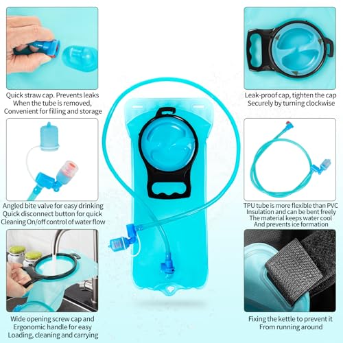 Image of Hydration Backpack, Tactical Molle Water with 2L TPU Water Bladder, for Men Women Lightweight Water Backpack, Hydration Pack for Hiking, Biking, Climbing and Hunting, Military Green