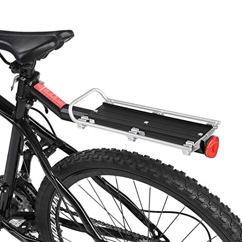 Bike Cargo Rack, Mountain Bike Bicycle Carrier Rack Seat Post Rear Shelf Aluminum Alloy Black, For Panniers Bags, Luggage, Cargo #TOP4