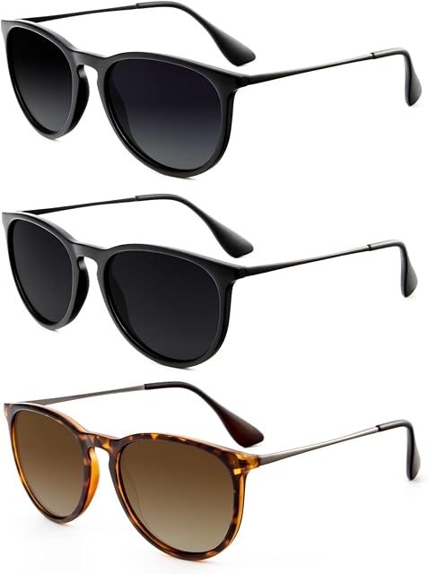 HENGOSEN Vintage Polarized Sunglasses for Women Men Round Classic Retro Women Sunglasses UV Protection Lens