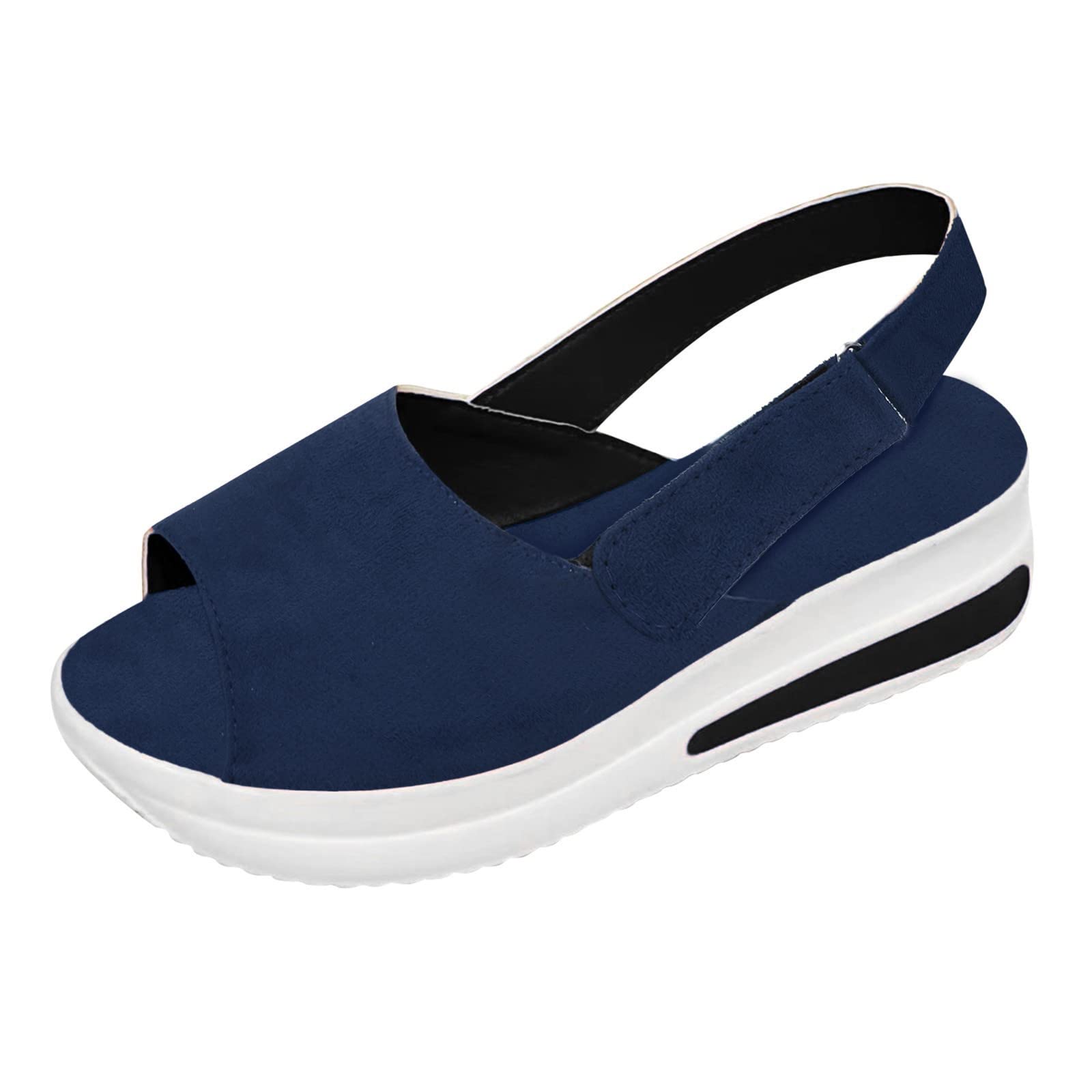 Sandales Compensées Femme Plateforme Été - Confort Ortho Antidérapantes Avec Boucle - Idéales Mariage Randonnée Plage