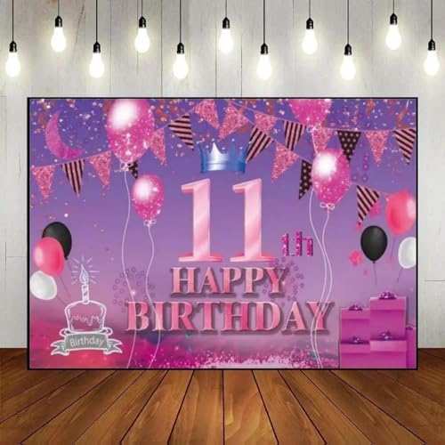 Happy 11th Birthday Born Photography Props Background Prince Baptism Backdrop Princess Decoration Smash Cake Sweet Red -  Backdrop Professional Store, B6ession24/2/4-37118