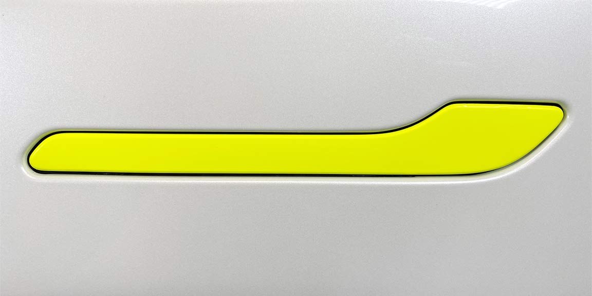 Custom Cut GraphicsFull Door Handle Wrap for Tesla Model 3/Y (Neon Yellow)