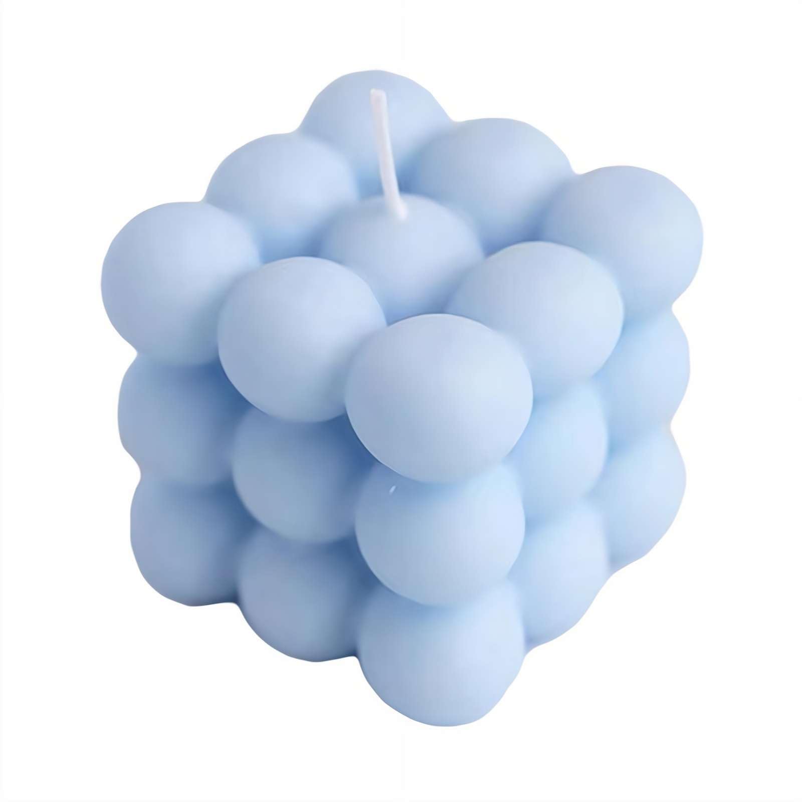 Scented Bubble Cube Candles, Cube Soy Wax Candles, Bubble Candles, Aesthetic Home Decor Candles, for Home Use and Gifting (Blue)