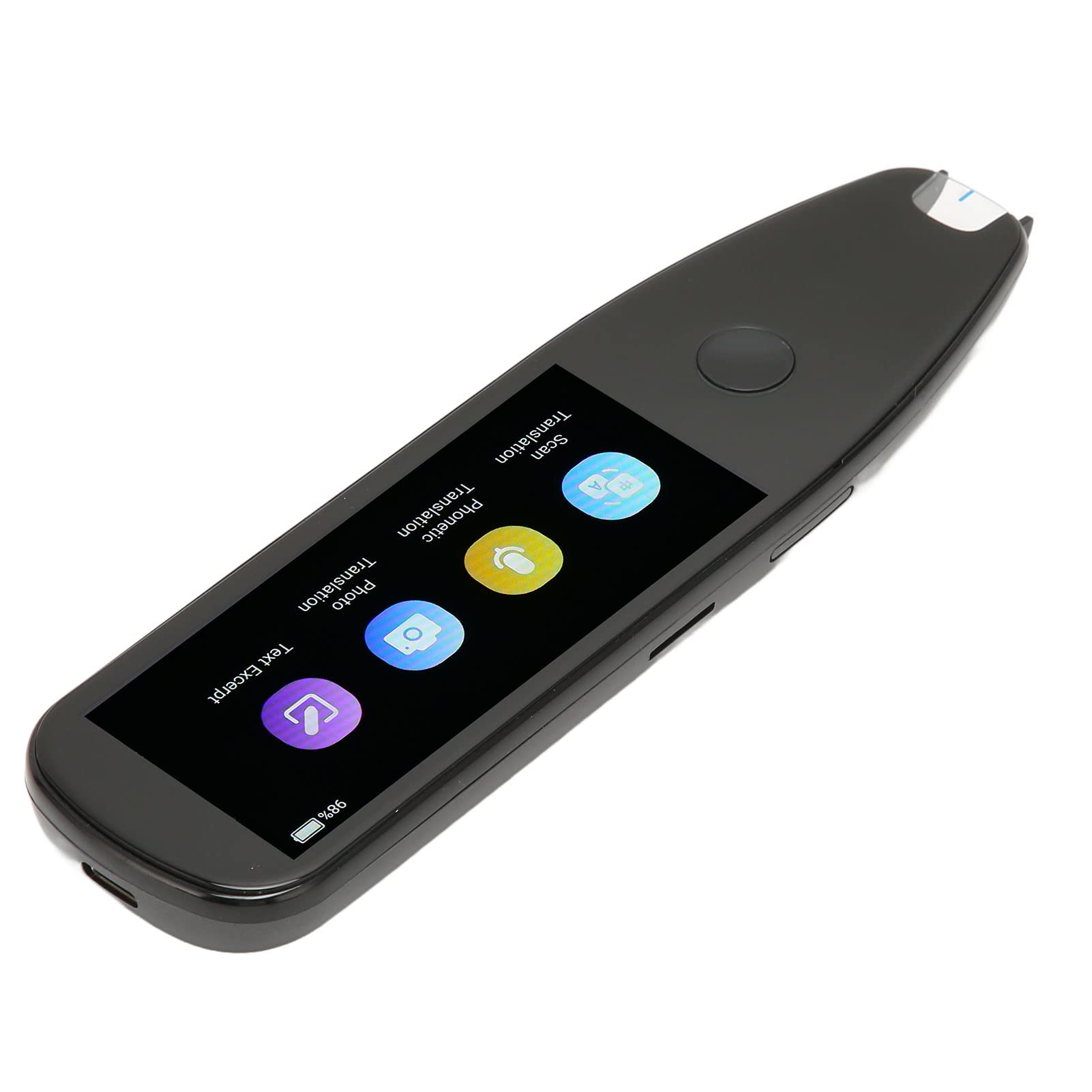 Alomejor Übersetzungsstift, HD-Touchscreen, Intelligentes Sprachübersetzergerät für Reisen, 112 Sprachen, 1500 MAh, Tragbar (X5Pro International Edition Schwarz)